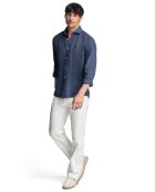 Chemise en Lin mélangé Rigby Best Gd bleu marine