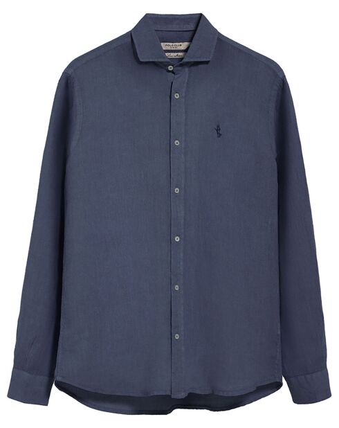 Chemise en Lin mélangé Rigby Best Gd bleu marine