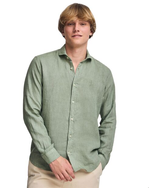 Chemise en Lin mélangé Rigby Best Gd vert militaire