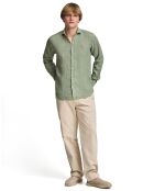 Chemise en Lin mélangé Rigby Best Gd vert militaire