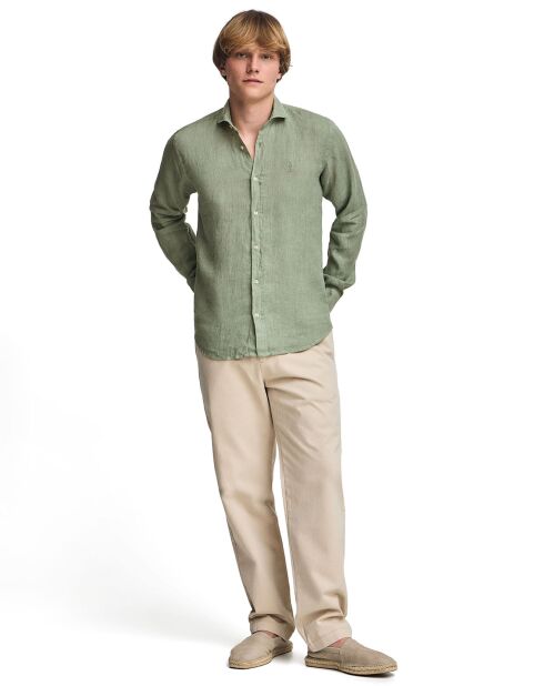 Chemise en Lin mélangé Rigby Best Gd vert militaire
