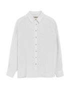 Chemise en Lin mélangé Pc Monogram Gd blanche