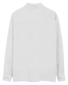 Chemise en Lin mélangé Pc Monogram Gd blanche