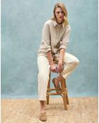Chemise en Lin mélangé Pc Monogram Gd sable