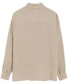 Chemise en Lin mélangé Pc Monogram Gd sable
