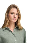 Chemise en Lin mélangé Pc Monogram Gd vert militaire