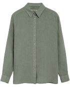 Chemise en Lin mélangé Pc Monogram Gd vert militaire
