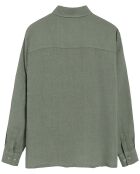 Chemise en Lin mélangé Pc Monogram Gd vert militaire