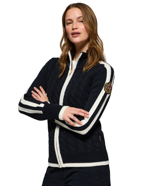 Cardigan Nautic Patch marine