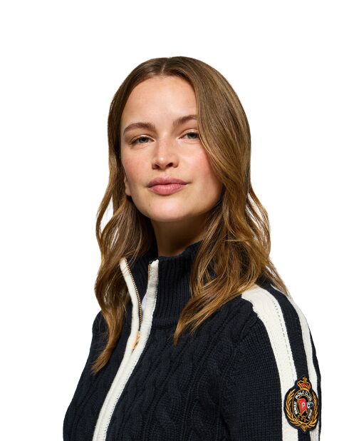 Cardigan Nautic Patch marine