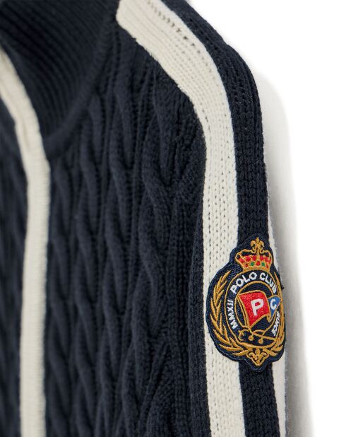 Cardigan Nautic Patch marine