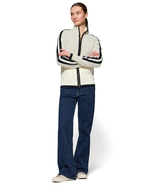 Cardigan Nautic Patch écru