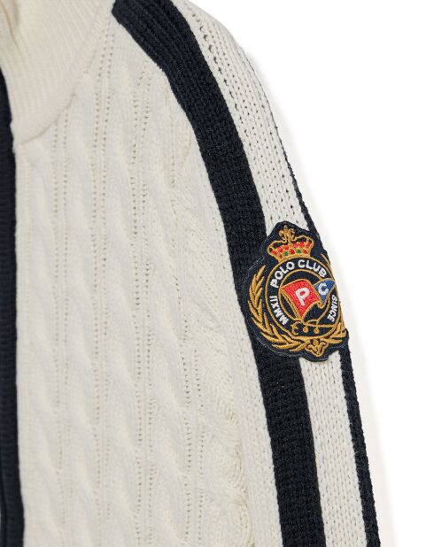Cardigan Nautic Patch écru