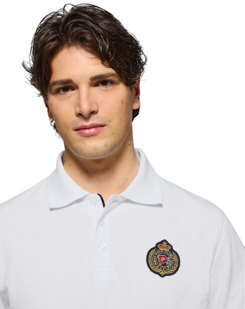 Weißes nautisches Polo