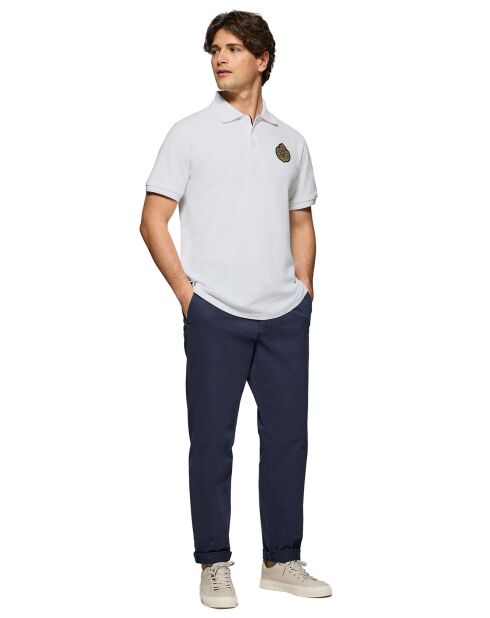 Weißes nautisches Polo