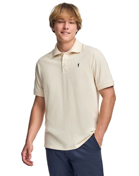 Rigby Go ecrufarbenes Poloshirt