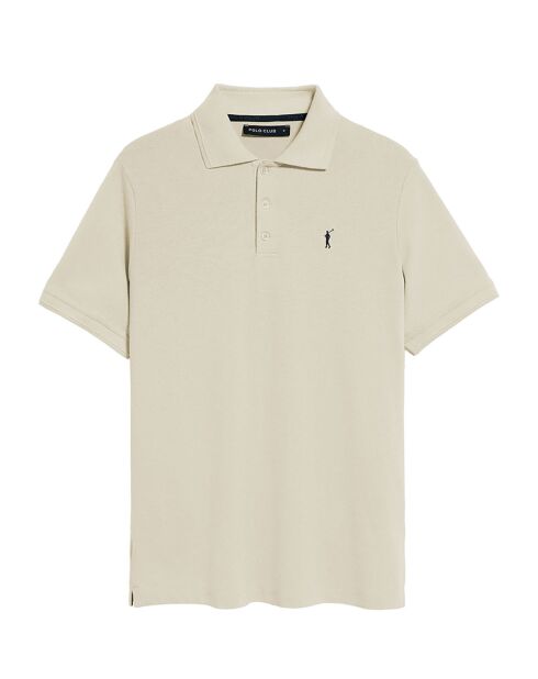 Rigby Go ecrufarbenes Poloshirt