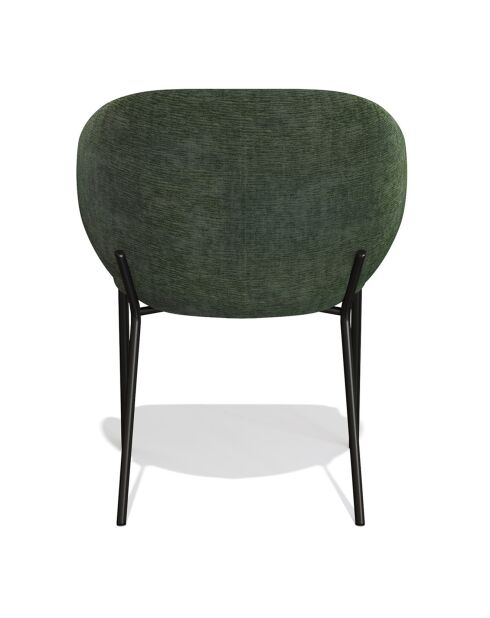 2 Chaises Luca en Velours texturé kaki - 60x56x79 cm