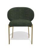 2 Chaises Luca en Velours texturé kaki - 60x56x79 cm