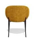 2 Chaises Luca en Velours texturé moutarde - 60x56x79 cm