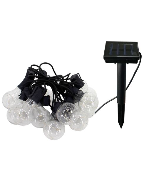 Guirlande solaire 15 ampoules blanche - 20x20x16.5 cm