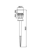 Balise solaire Inox verre blanche- 22.5x30x31 cm