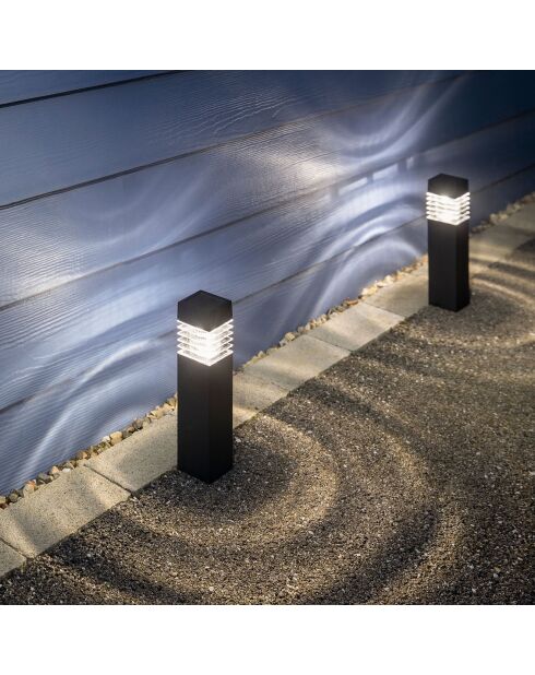 Baliza solar ABS blanca - 5,7x5,7x28 cm