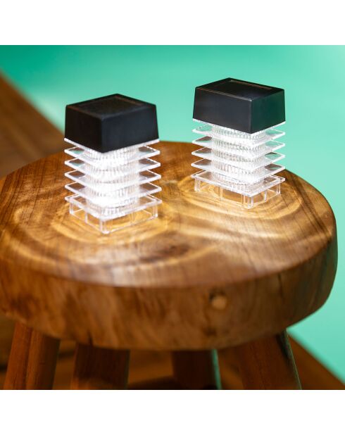 Baliza solar ABS blanca - 5,7x5,7x28 cm