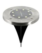 Spot encastrable Inox 8 LED blanc - 42x41.5x12 cm