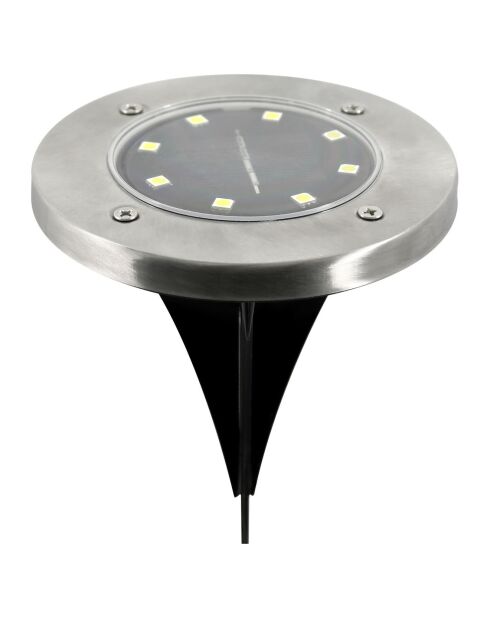 Spot encastrable Inox 8 LED blanc - 42x41.5x12 cm