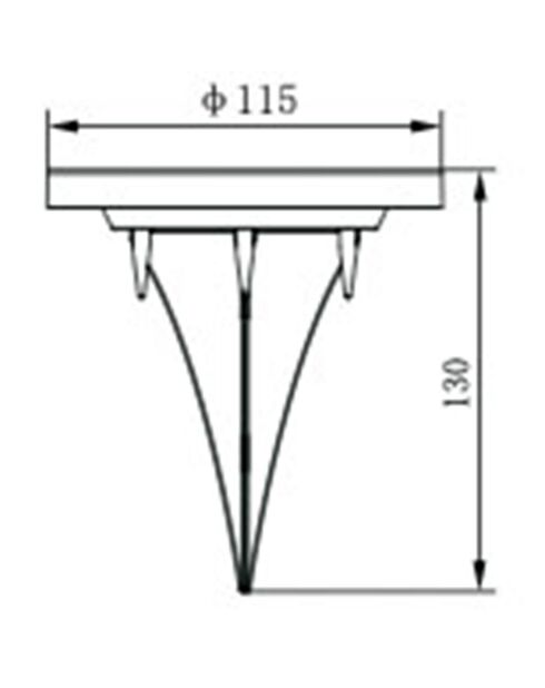 Foco empotrable Inox 8 LED blanco - 42x41,5x12 cm