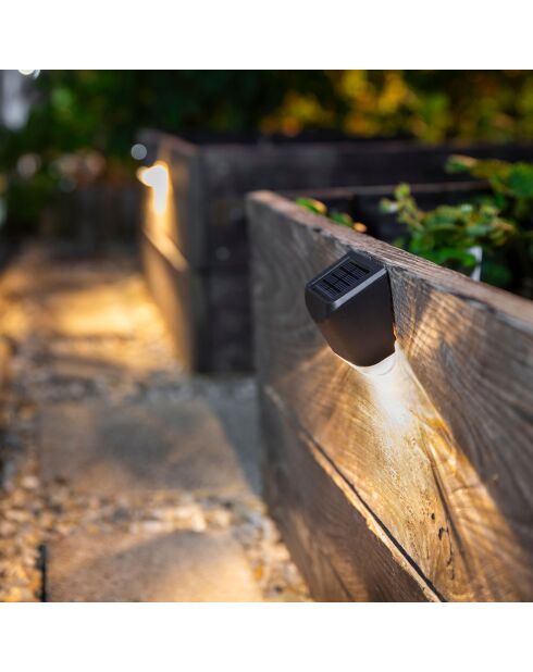 Lampada da parete solare bianca - 10x5x8,3 cm