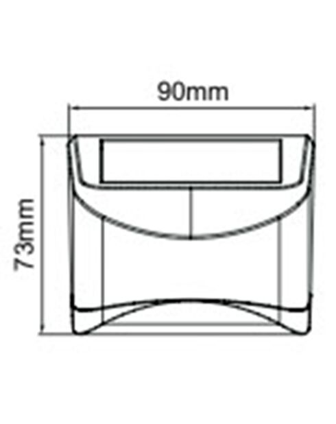 Lampada da parete solare bianca - 10x5x8,3 cm