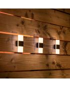 Applique murale solaire 2 LED blanche- 7x4x15 cm