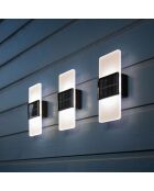 Applique murale solaire 2 LED blanche- 7x4x15 cm
