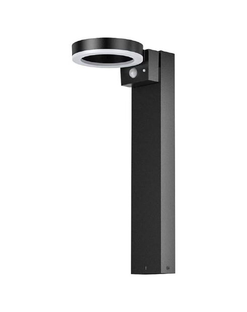 Terminal solar de acero inoxidable con detector blanco - 17x13x51 cm