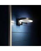 Borne solaire Inox avec détecteur blanche - 17x13x51 cm