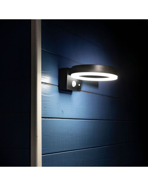 Terminal solar de acero inoxidable con detector blanco - 17x13x51 cm