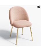2 Chaises Ella Bouclette roses - 77.5x50x54 cm