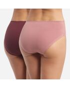 2 Culottes Body Touch Easy rose/rubis