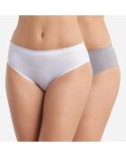 2 Culottes Body Touch Easy gris/blanc