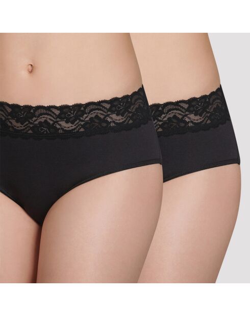 2 Culottes Coton Feminine noires