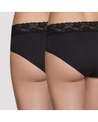 2 Culottes Coton Feminine noires