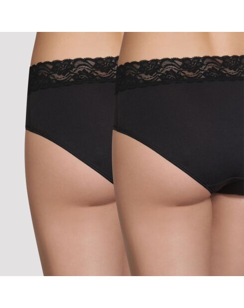 2 Culottes Coton Feminine noires