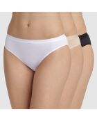 3 Culottes Les Pockets Ecodim Coton noir/beige/blanc