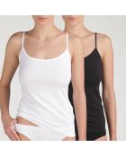 2 Caracos Les Pockets Ecodim Coton noir/blanc
