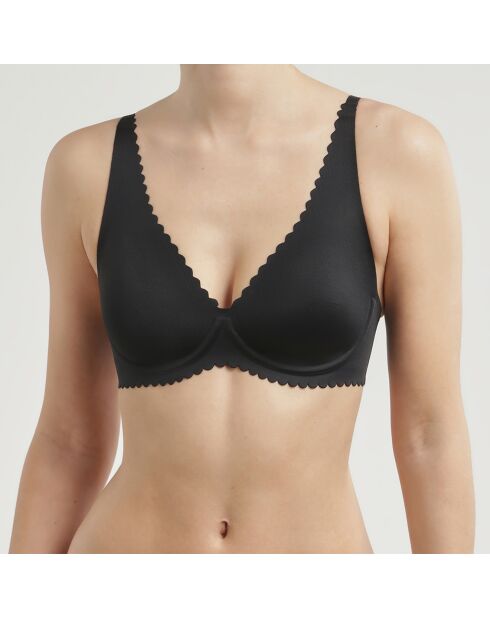 Soutien-gorge foulard à armatures en microfibre Body Touch noir