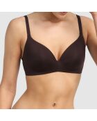 Soutien-gorge triangle ampliforme sans armatures Invisifree marron