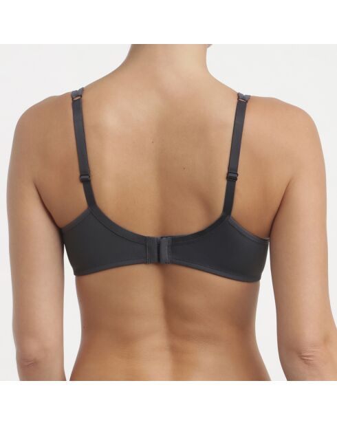 Soutien-gorge emboîtant en microfibre et tulle Generous Classic granit