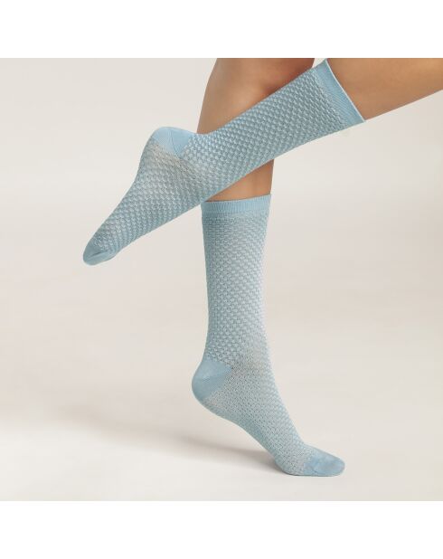 Chaussettes La Mode Texturée bleues
